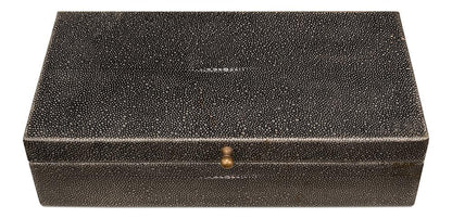Sarreid Ltd - Gatsburg, Shagreen Box, Ant.Grey S/2 - 54078-1 veiw 3