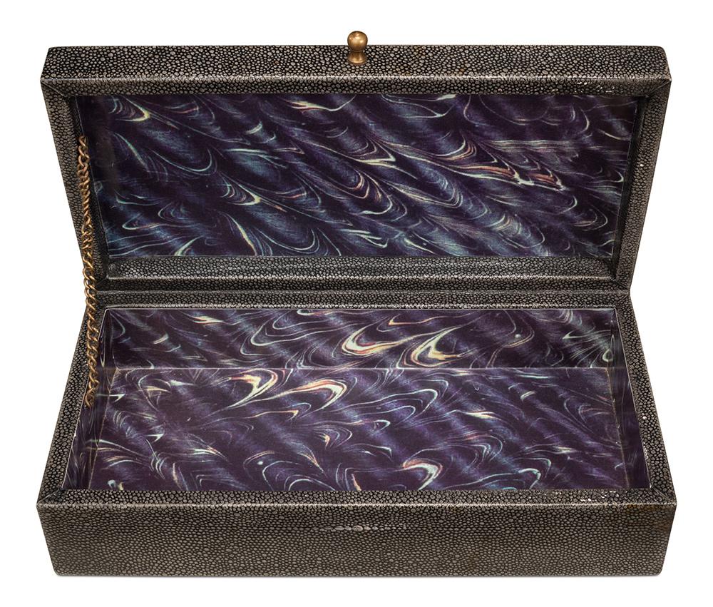 Sarreid Ltd - Gatsburg, Shagreen Box, Ant.Grey S/2 - 54078-1 veiw 4