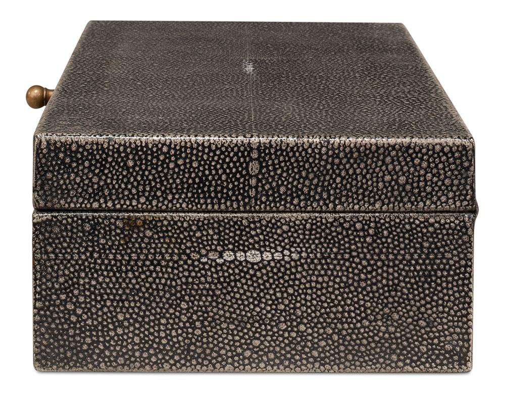 Sarreid Ltd - Gatsburg, Shagreen Box, Ant.Grey S/2 - 54078-1 veiw 7