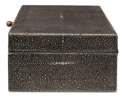 Sarreid Ltd - Gatsburg, Shagreen Box, Ant.Grey S/2 - 54078-1 veiw 7