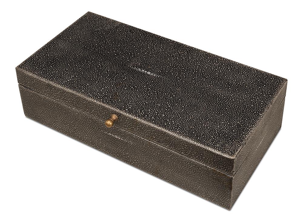 Sarreid Ltd - Gatsburg, Shagreen Box, Ant.Grey S/2 - 54078-1 veiw 8