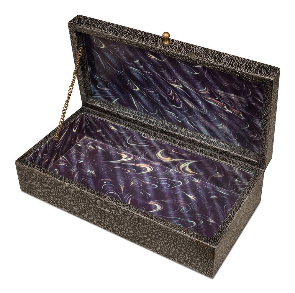 Sarreid Ltd - Gatsburg, Shagreen Box, Ant.Grey S/2 - 54078-1 veiw 9