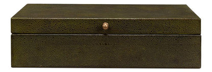 Sarreid Ltd - Gatsburg Shagreen Box, Leaf, Set Of 2 - 54078-3 veiw 2