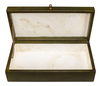 Sarreid Ltd - Gatsburg Shagreen Box, Leaf, Set Of 2 - 54078-3 veiw 5
