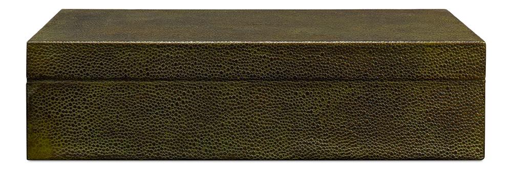 Sarreid Ltd - Gatsburg Shagreen Box, Leaf, Set Of 2 - 54078-3 veiw 7