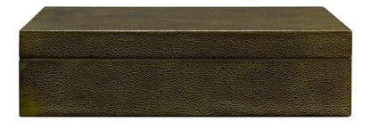 Sarreid Ltd - Gatsburg Shagreen Box, Leaf, Set Of 2 - 54078-3 veiw 7