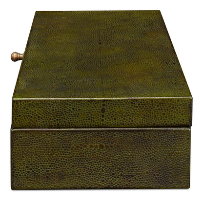 Sarreid Ltd - Gatsburg Shagreen Box, Leaf, Set Of 2 - 54078-3 veiw 8