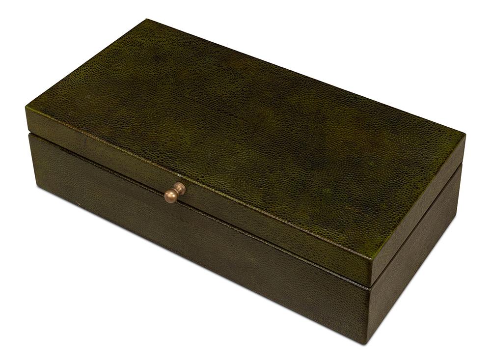 Sarreid Ltd - Gatsburg Shagreen Box, Leaf, Set Of 2 - 54078-3 veiw 9