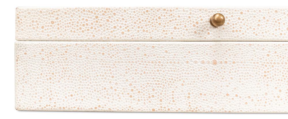 Sarreid Ltd - Gatsburg Shagreen Box,Osprey White, S/2 - 54078-4 veiw 12