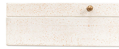 Sarreid Ltd - Gatsburg Shagreen Box,Osprey White, S/2 - 54078-4 veiw 12