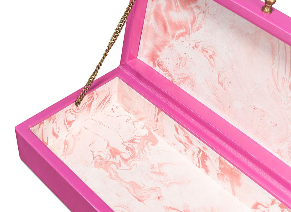 Sarreid Ltd - Gatsburg Shagreen Box, Pink, Set Of 2 - 54078-PINK veiw 6