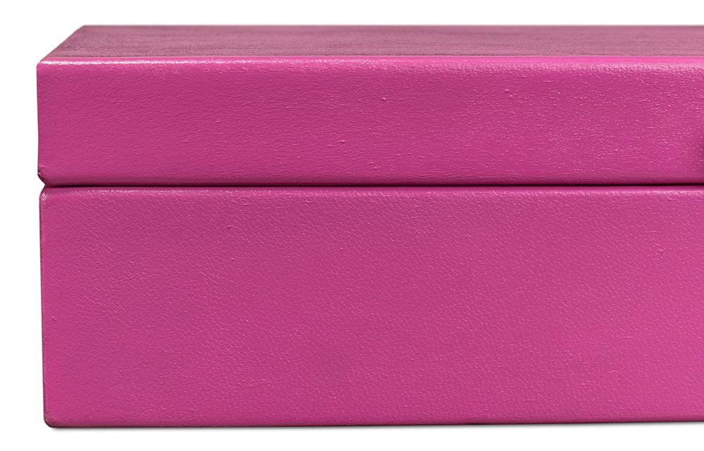 Sarreid Ltd - Gatsburg Shagreen Box, Pink, Set Of 2 - 54078-PINK veiw 9
