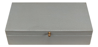 Sarreid Ltd - Gatsburg Shagreen Box, Storm Grey, S/2 - 54078-2 veiw 4