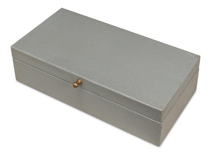 Sarreid Ltd - Gatsburg Shagreen Box, Storm Grey, S/2 - 54078-2 veiw 9