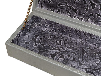 Sarreid Ltd - Gatsburg Shagreen Box, Storm Grey, S/2 - 54078-2 veiw 11