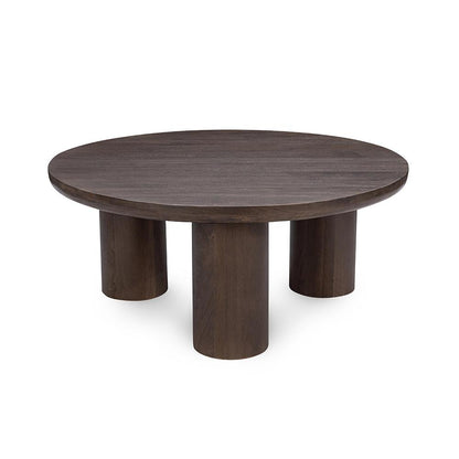 Kosas Home - Beau Solid Wood Round Brown Coffee Table - 51011925 veiw 1
