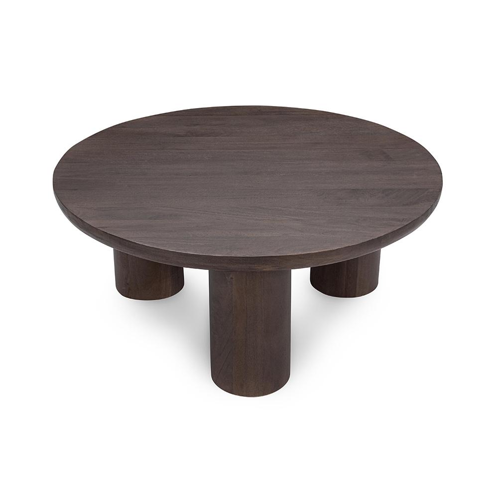 Kosas Home - Beau Solid Wood Round Brown Coffee Table - 51011925 veiw 2