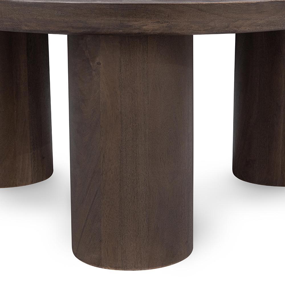 Kosas Home - Beau Solid Wood Round Brown Coffee Table - 51011925 veiw 4