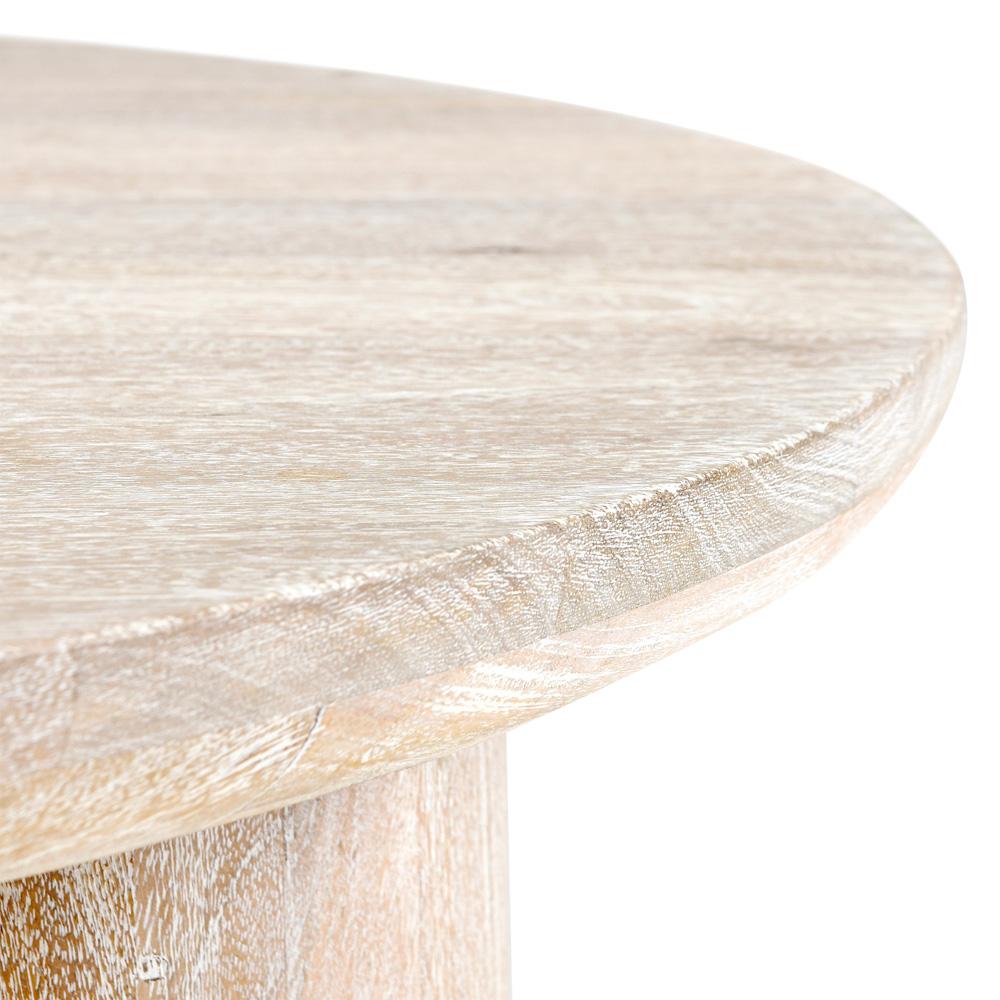 Kosas Home - Beau Solid Wood Round White Coffee Table - 51011497 veiw 3