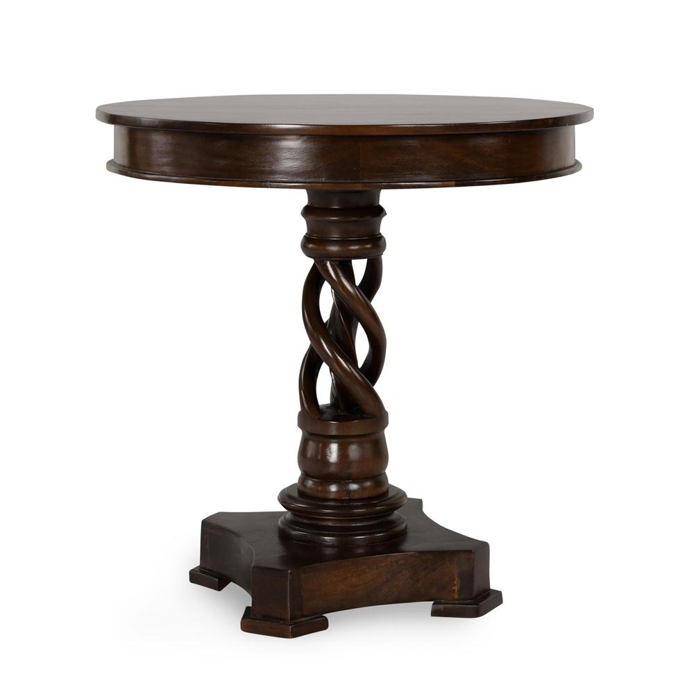 Kosas Home - Bella Mango Wood 30in Round Table in Dark Brown - 51005947 veiw 2