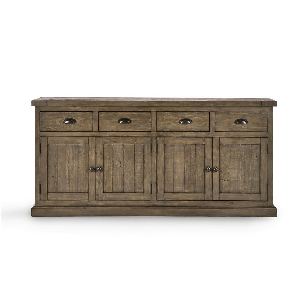 Kosas Home - Caleb Reclaimed Pine 4 Drawer 4 Door Sideboard in Brown - 52003805 veiw 2