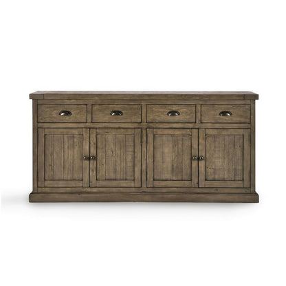 Kosas Home - Caleb Reclaimed Pine 4 Drawer 4 Door Sideboard in Brown - 52003805 veiw 2