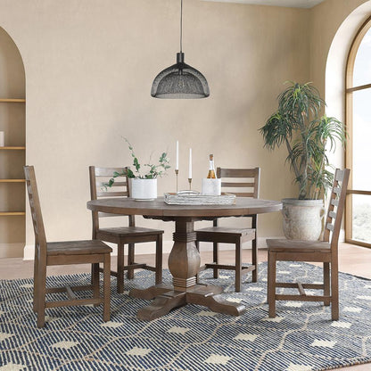 Kosas Home - Caleb Reclaimed Pine Round Dining Table in Brown - 51030183 veiw 5