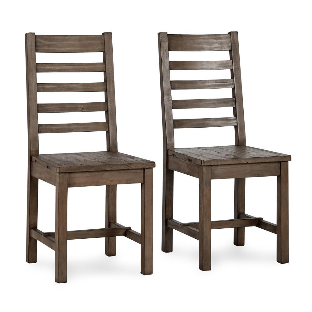 Kosas Home - Caleb  Reclaimed Pine Wood Dining Chair Distressed Brown Set of 2 - 53051679 veiw 1