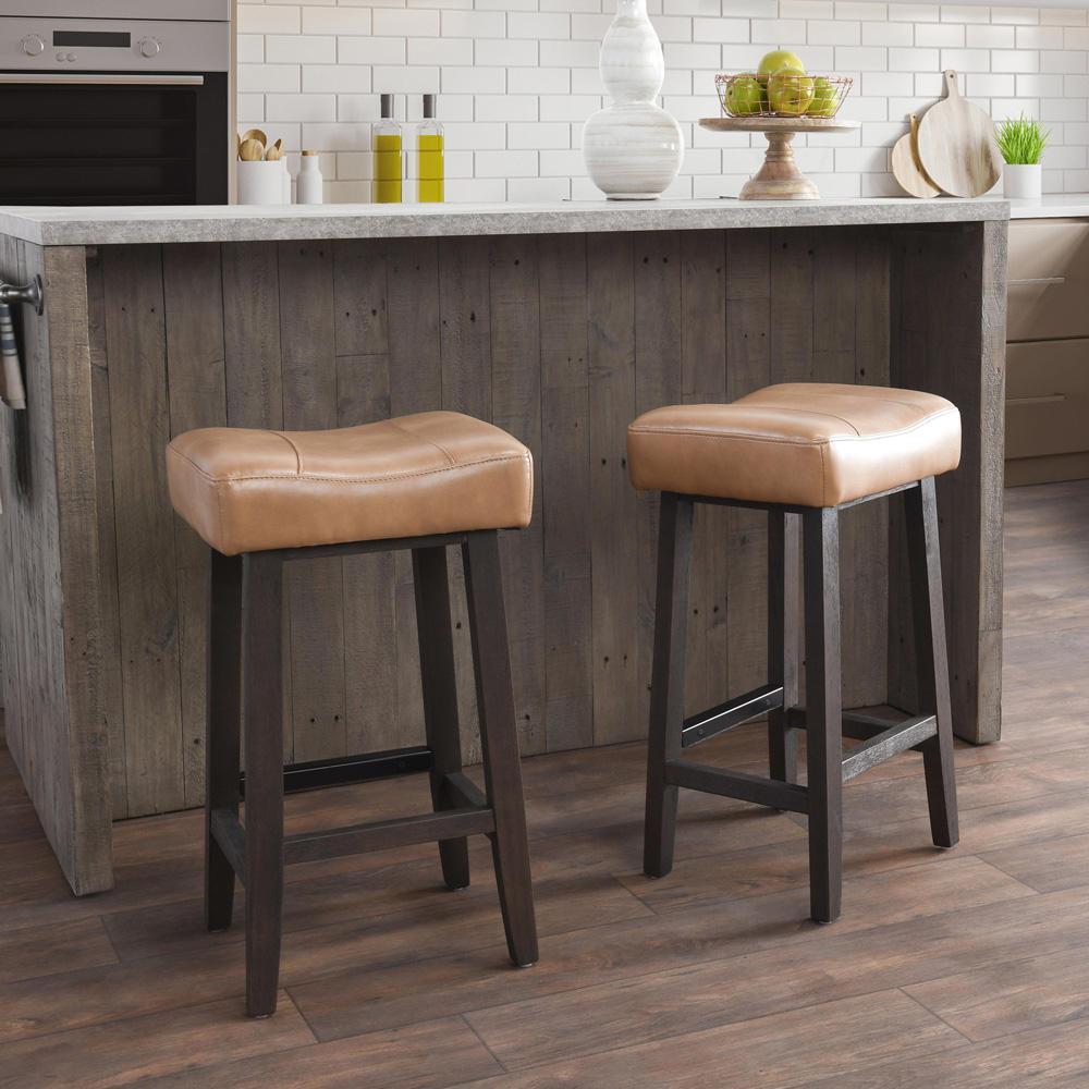 Kosas Home - Lauri Backless Counterstool 26in Camel Beige - PL23533 veiw 6
