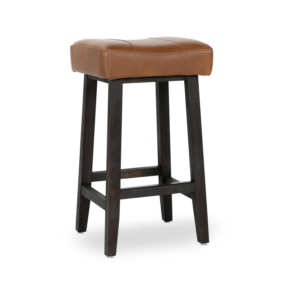 Kosas Home - Laurie Backless Counterstool 26in  Caramel - PL23543 veiw 2