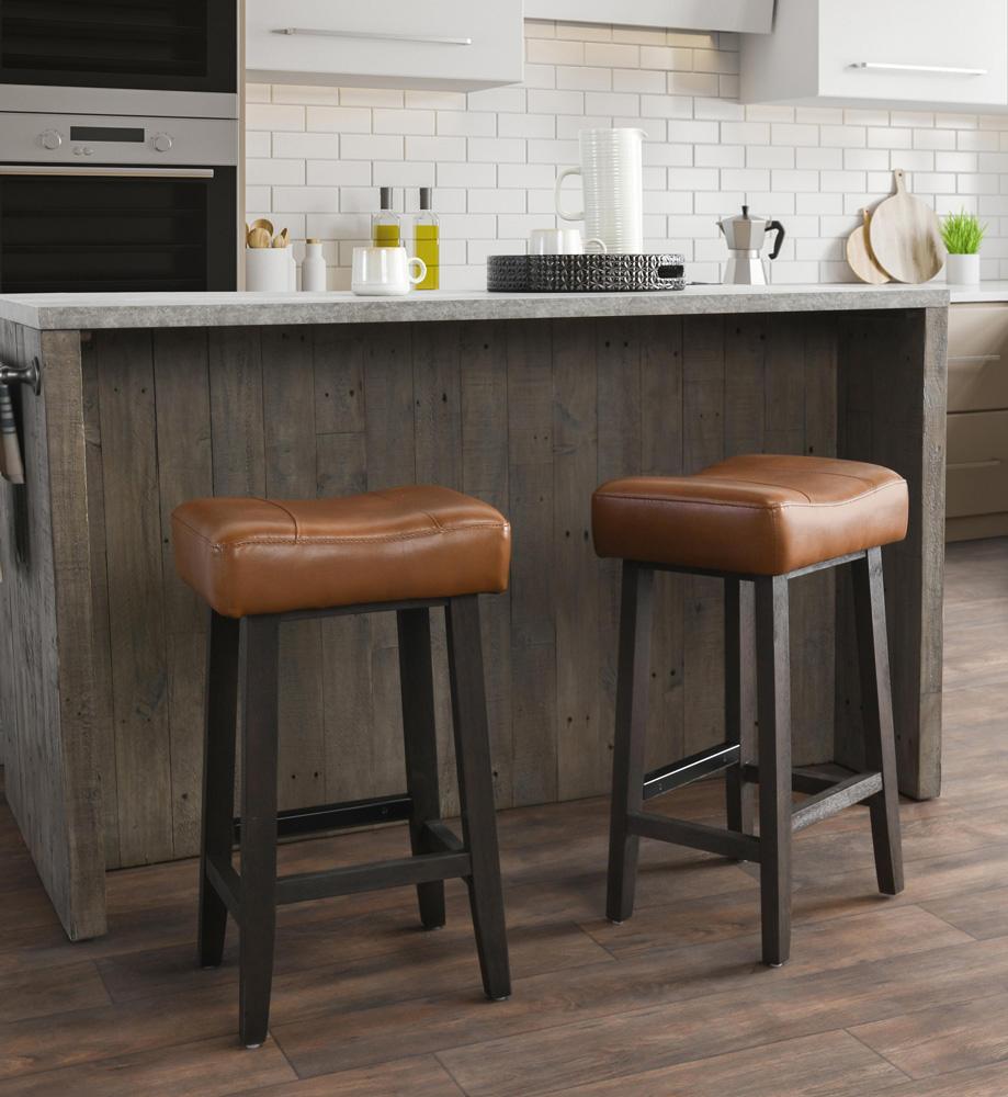 Kosas Home - Laurie Backless Counterstool 26in  Caramel - PL23543 veiw 6