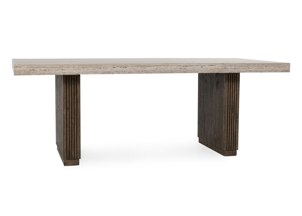 Kosas Home - Ollie 82in Travertine Laminate Dining Table in Brown - 51031606 veiw 1