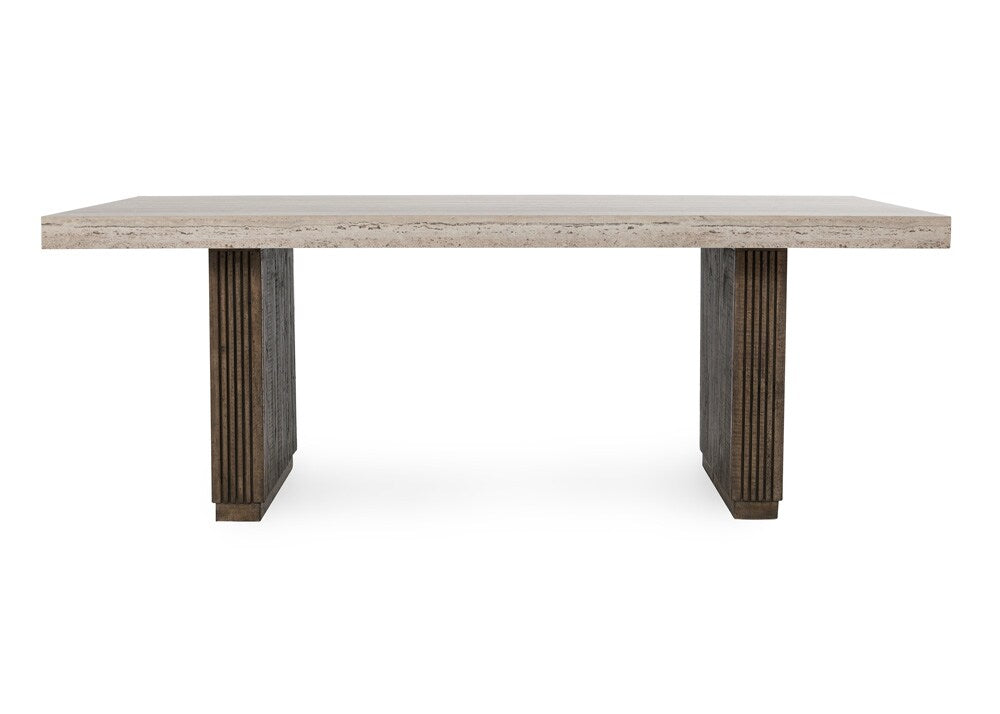 Kosas Home - Ollie 82in Travertine Laminate Dining Table in Brown - 51031606 veiw 2