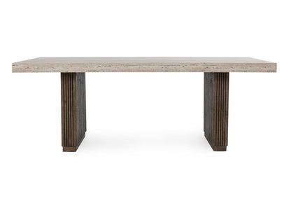 Kosas Home - Ollie 82in Travertine Laminate Dining Table in Brown - 51031606 veiw 2