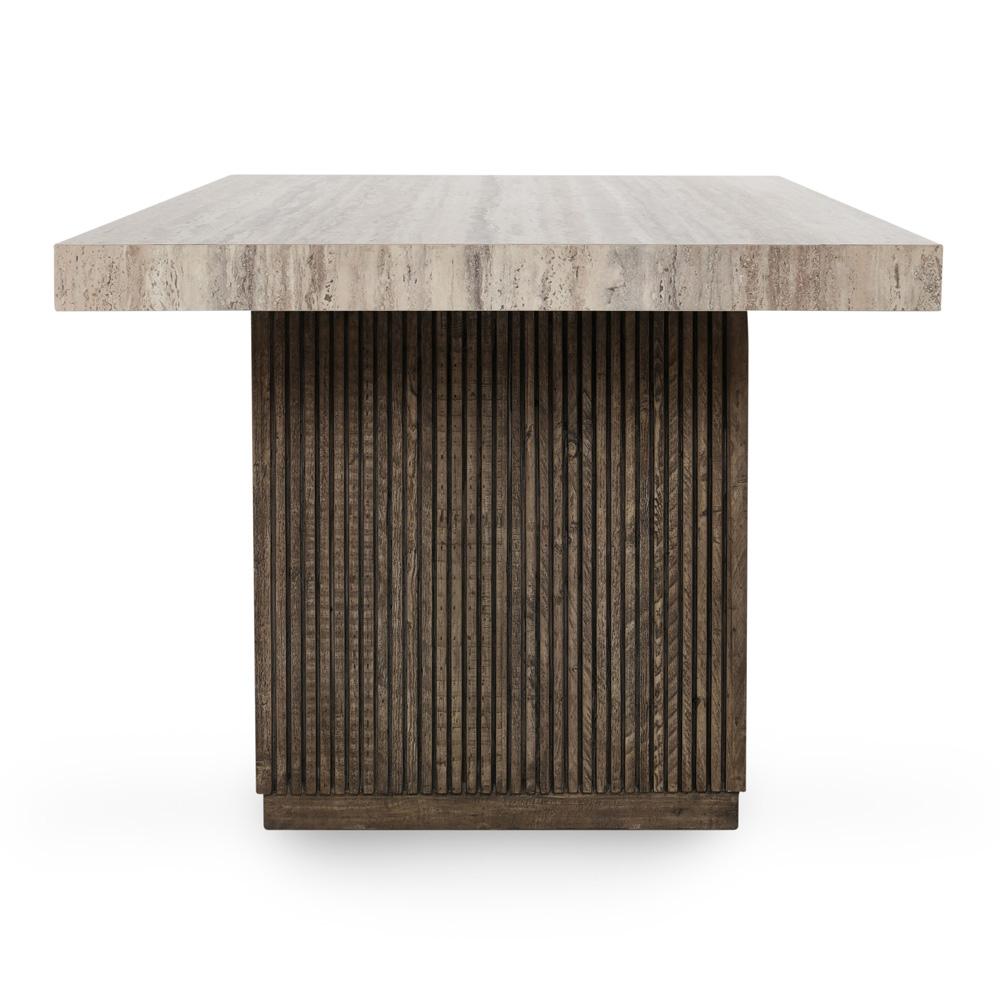 Kosas Home - Ollie 82in Travertine Laminate Dining Table in Brown - 51031606 veiw 3