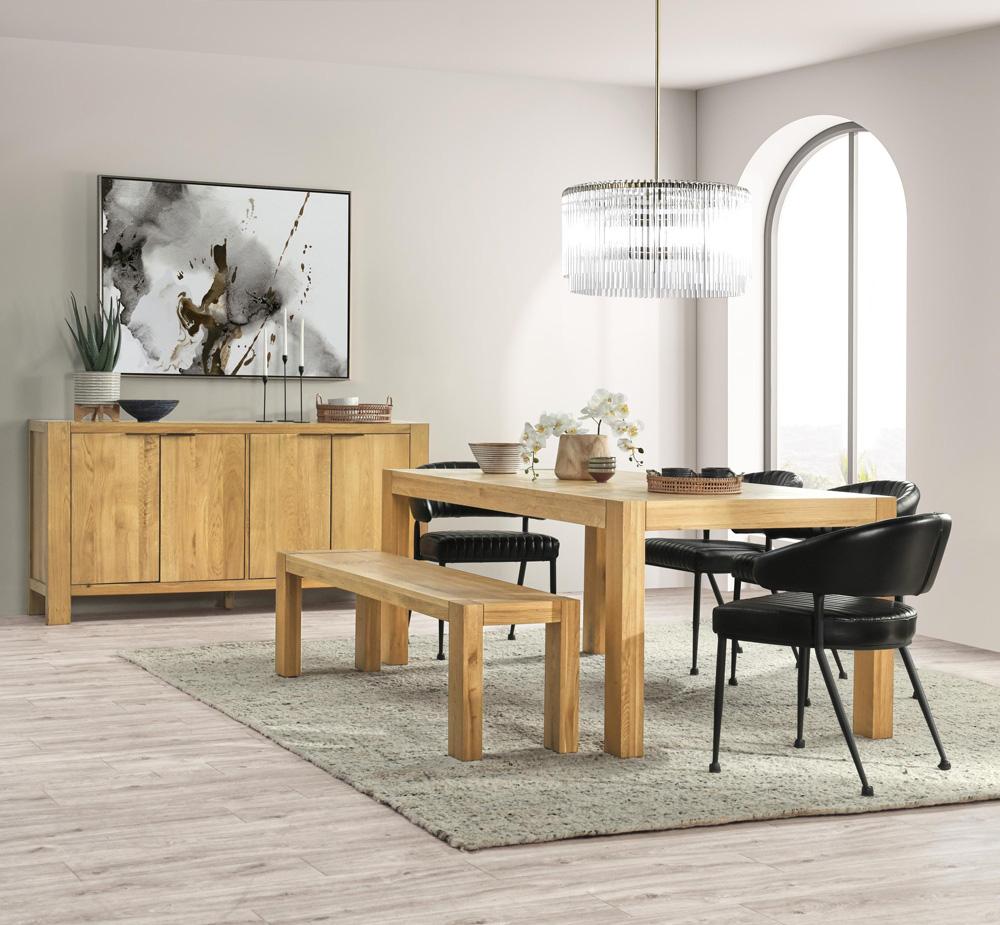 Kosas Home - Parsons 84in Oak Wood Dining Table,  Natural - 51031509 veiw 6