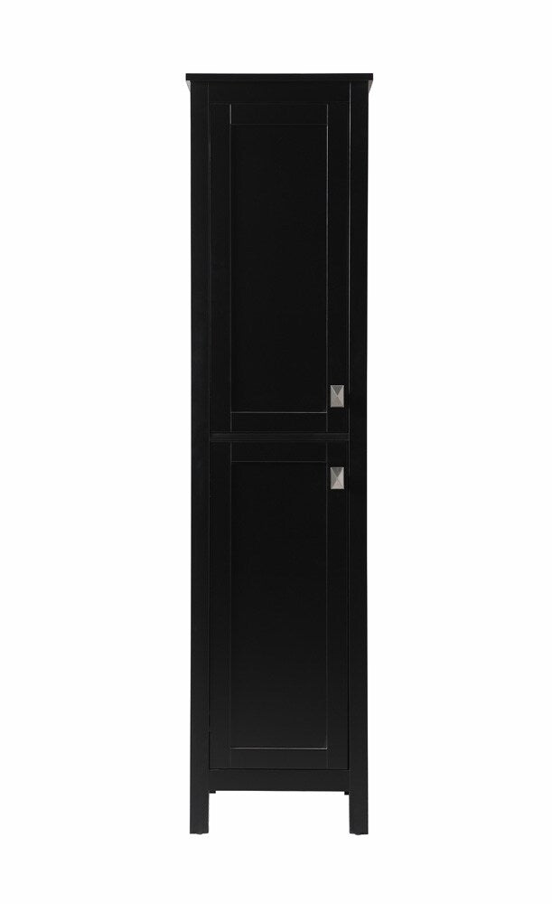 Elegant Furniture & Lighting - Adian 16 Inch Wide Bathroom Linen Storage Freestanding Cabinet In Black - SC011665BK veiw 1
