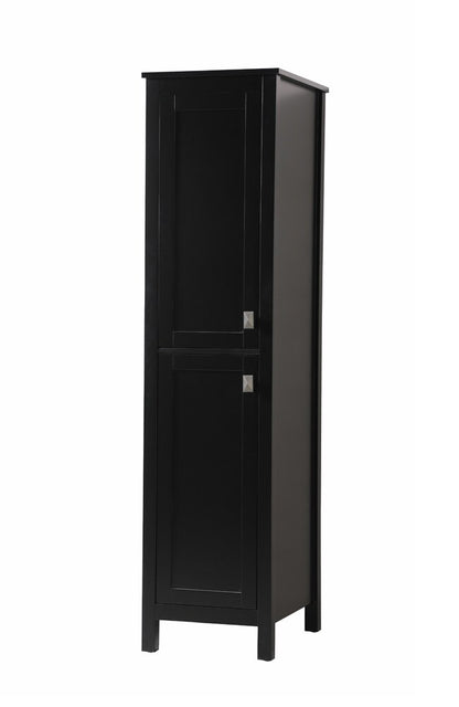 Elegant Furniture & Lighting - Adian 16 Inch Wide Bathroom Linen Storage Freestanding Cabinet In Black - SC011665BK veiw 3