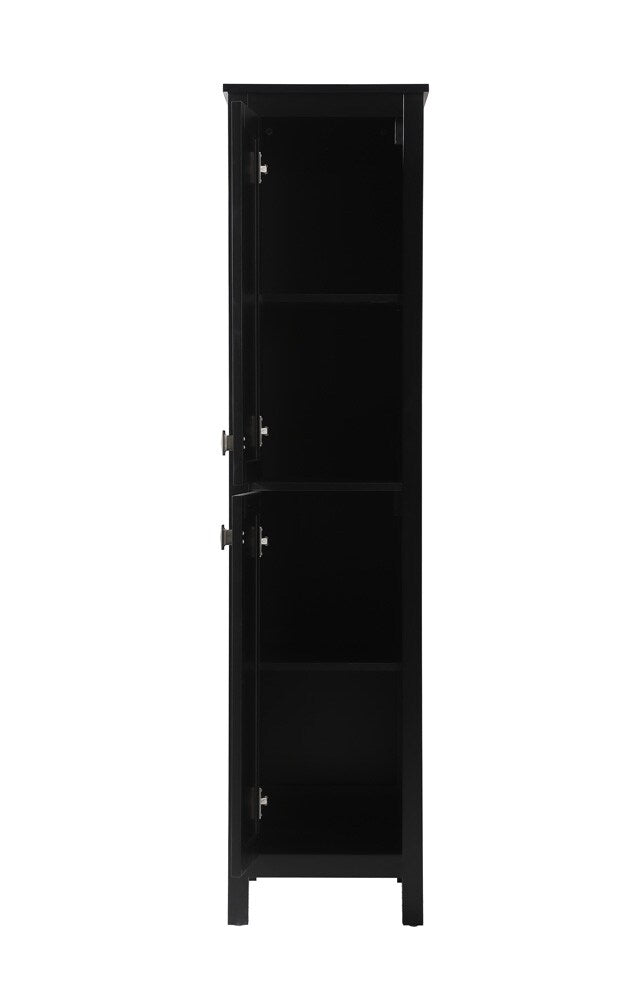 Elegant Furniture & Lighting - Adian 16 Inch Wide Bathroom Linen Storage Freestanding Cabinet In Black - SC011665BK veiw 5