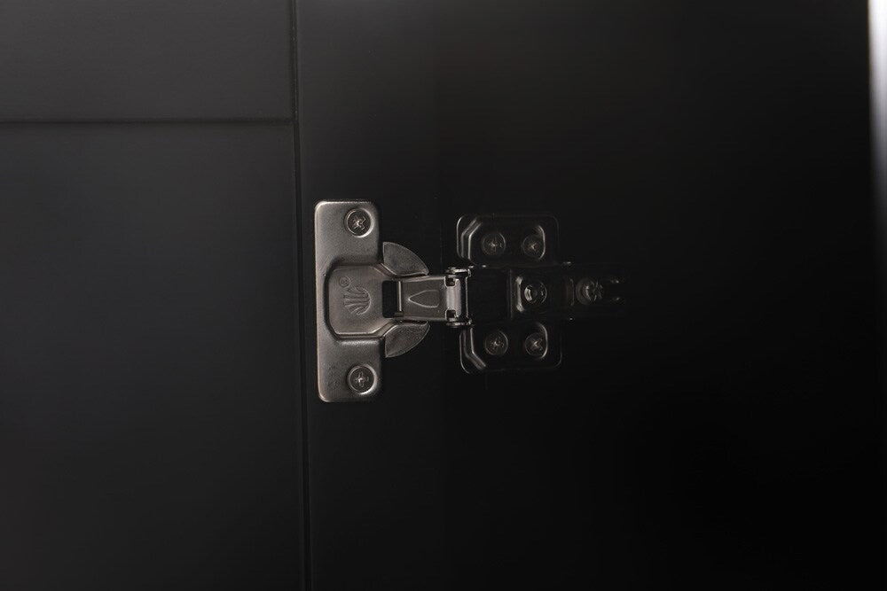 Elegant Furniture & Lighting - Adian 16 Inch Wide Bathroom Linen Storage Freestanding Cabinet In Black - SC011665BK veiw 7