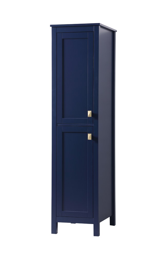 Elegant Furniture & Lighting - Adian 16 Inch Wide Bathroom Linen Storage Freestanding Cabinet In Blue - SC011665BL veiw 3