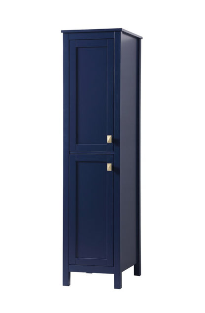 Elegant Furniture & Lighting - Adian 16 Inch Wide Bathroom Linen Storage Freestanding Cabinet In Blue - SC011665BL veiw 3