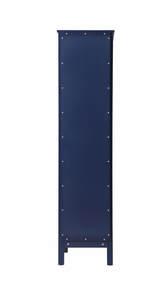 Elegant Furniture & Lighting - Adian 16 Inch Wide Bathroom Linen Storage Freestanding Cabinet In Blue - SC011665BL veiw 4