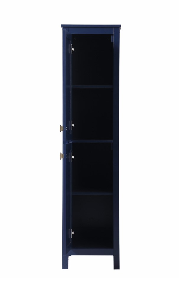Elegant Furniture & Lighting - Adian 16 Inch Wide Bathroom Linen Storage Freestanding Cabinet In Blue - SC011665BL veiw 5