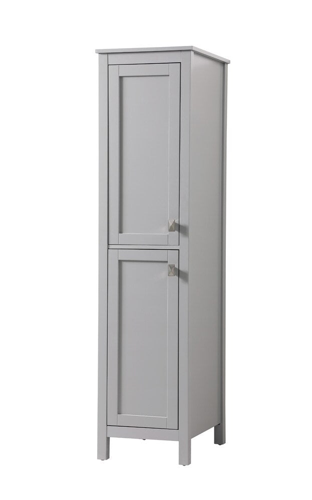 Elegant Furniture & Lighting - Adian 16 Inch Wide Bathroom Linen Storage Freestanding Cabinet In Grey - SC011665GR veiw 3