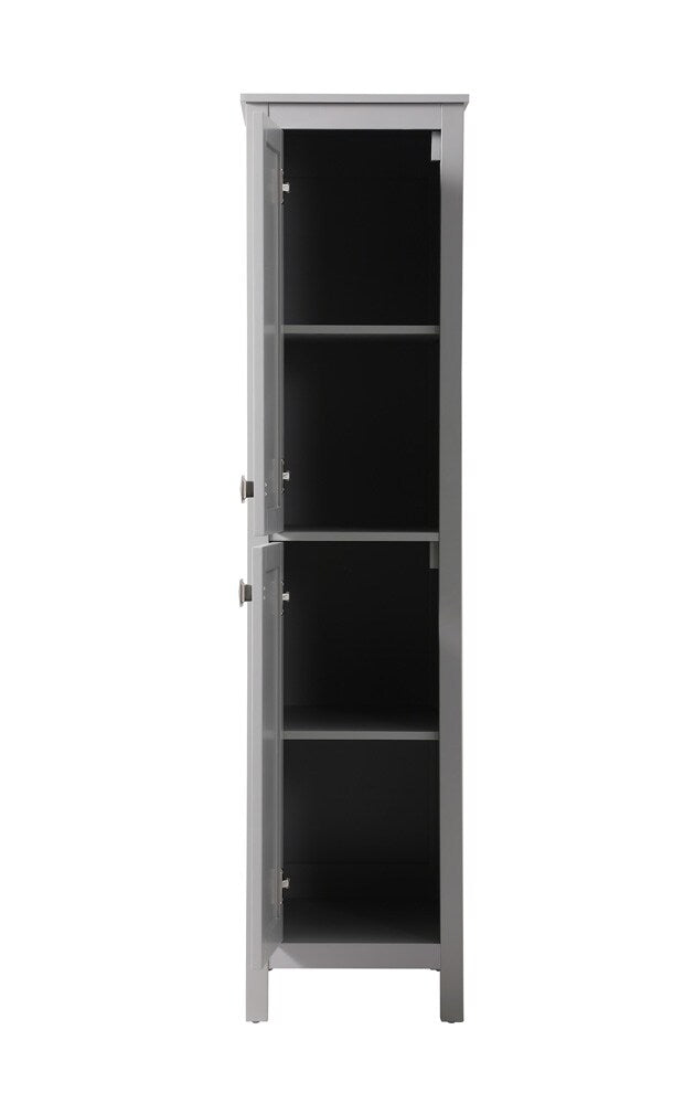 Elegant Furniture & Lighting - Adian 16 Inch Wide Bathroom Linen Storage Freestanding Cabinet In Grey - SC011665GR veiw 5