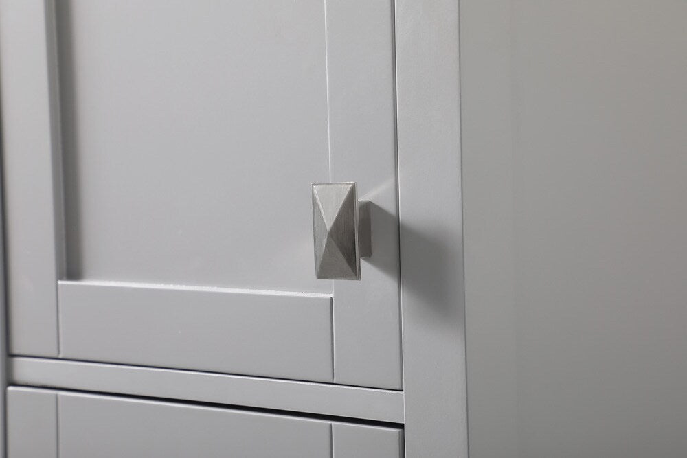 Elegant Furniture & Lighting - Adian 16 Inch Wide Bathroom Linen Storage Freestanding Cabinet In Grey - SC011665GR veiw 6
