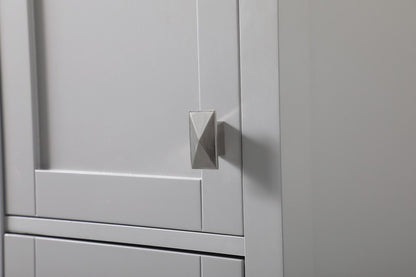 Elegant Furniture & Lighting - Adian 16 Inch Wide Bathroom Linen Storage Freestanding Cabinet In Grey - SC011665GR veiw 6