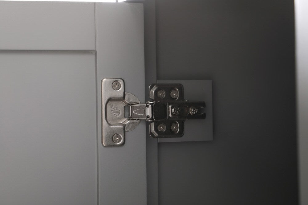 Elegant Furniture & Lighting - Adian 16 Inch Wide Bathroom Linen Storage Freestanding Cabinet In Grey - SC011665GR veiw 7