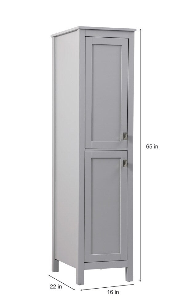 Elegant Furniture & Lighting - Adian 16 Inch Wide Bathroom Linen Storage Freestanding Cabinet In Grey - SC011665GR veiw 8